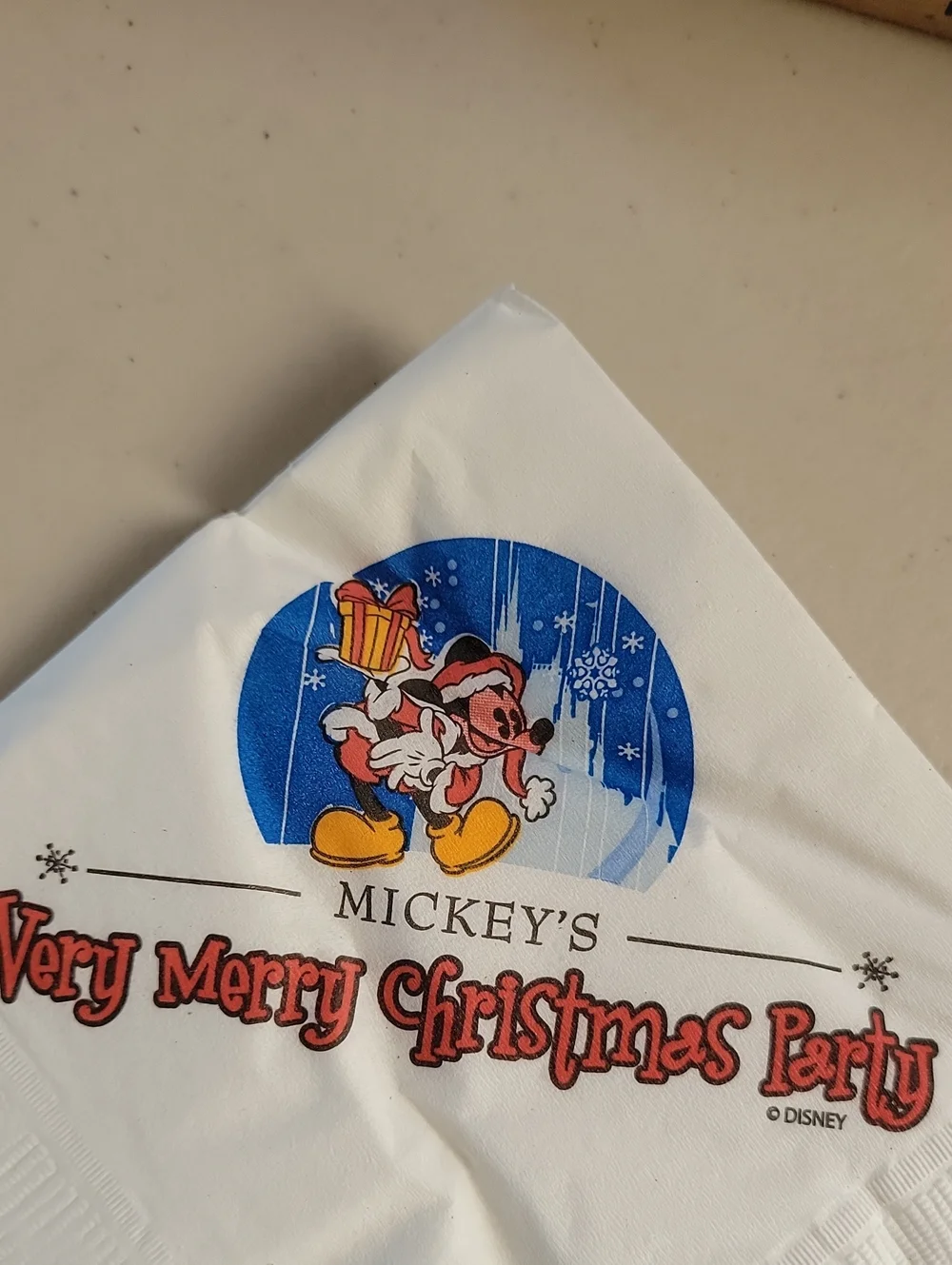 Disney Mickey Vintage Christmas Beverage Napkins